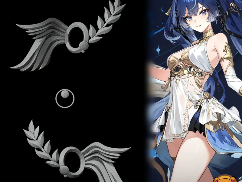 Iuno - Hair Accesories - Wuthering Waves Cosplay Prop