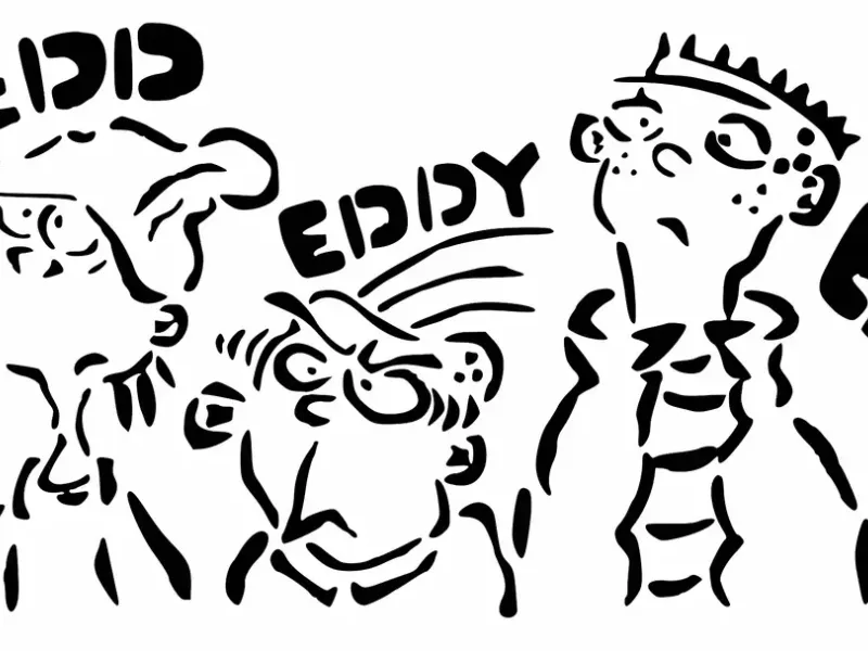 Ed, Edd n Eddy stencil