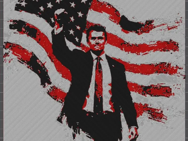 🇺🇸 Charlie Kirk Eerbetoon 🎨🚀 HueForge 3D-print