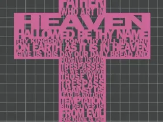 Our Father Prayer On a Cross