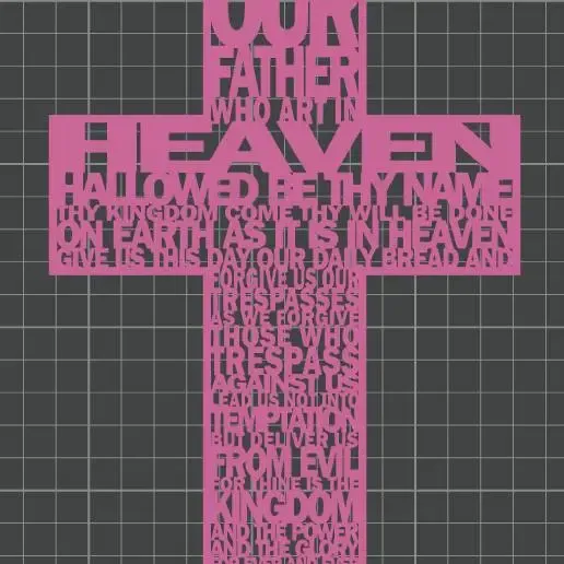Our Father Prayer On a Cross