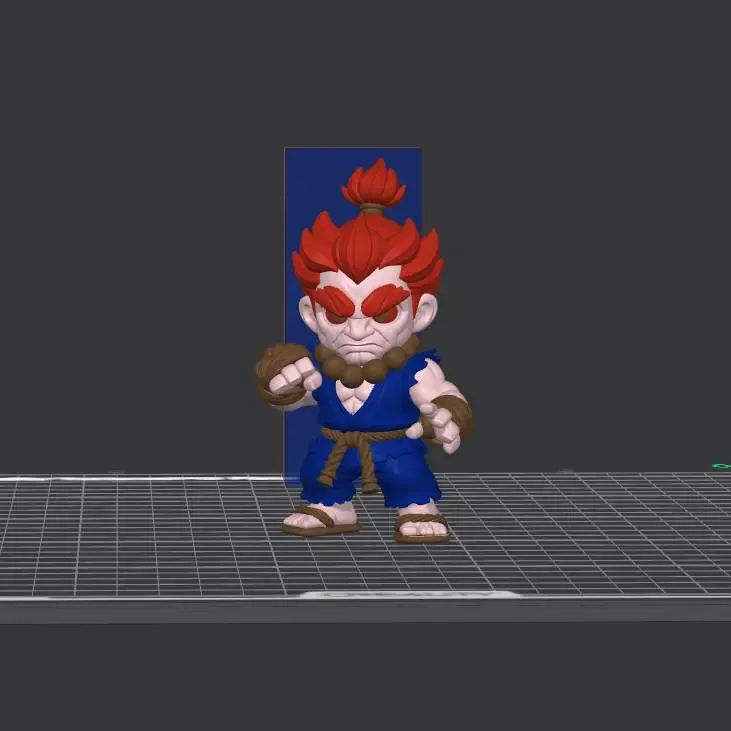 Miniatura Akuma  Street Fighters Multicolor (stl y 3mf