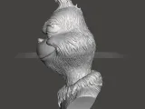 3D printable Grinch Bust-3