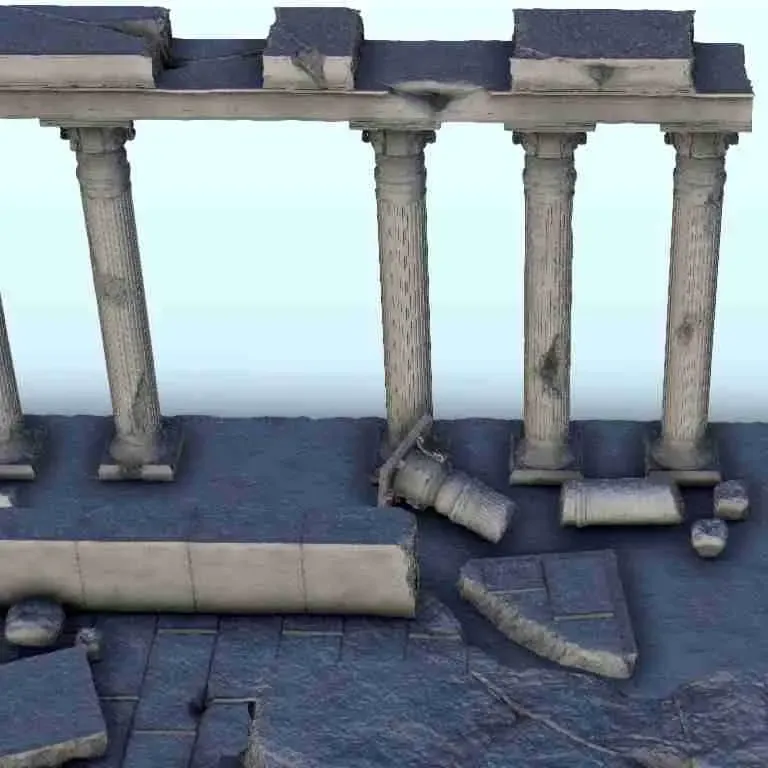 Temple in ruins 7 - miniatures warhammer terrain scenery