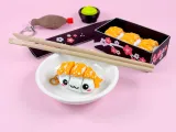 Cute Flexi Sushi Nigiri Shrimp, Fun Keychain Toy-0