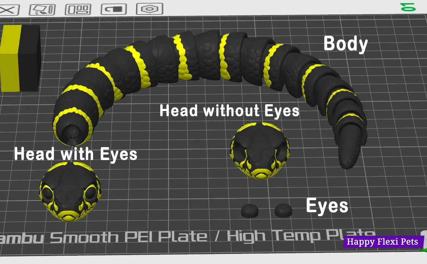 Realistic flexi snake toy
