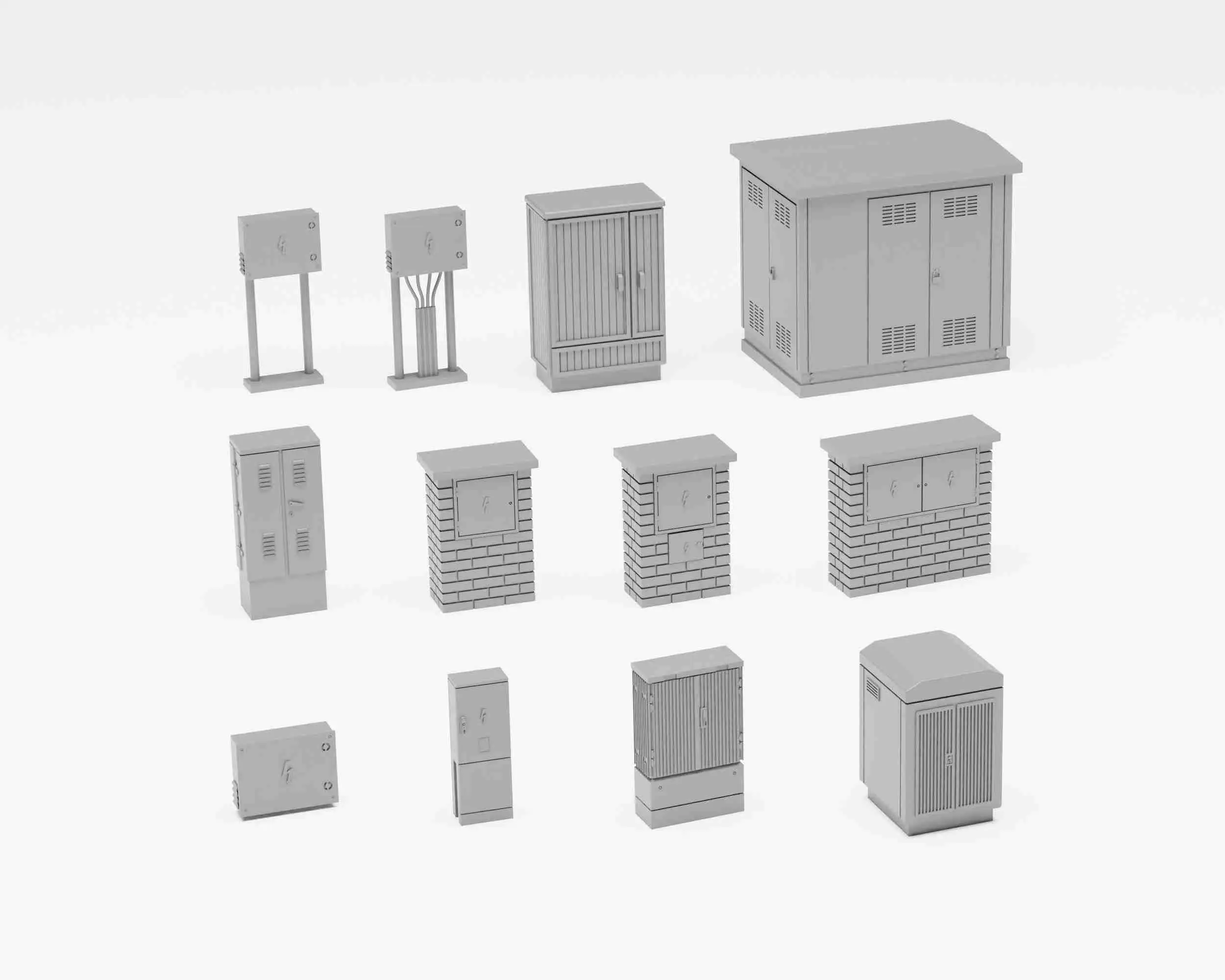 Electrical junction boxes H0 scale