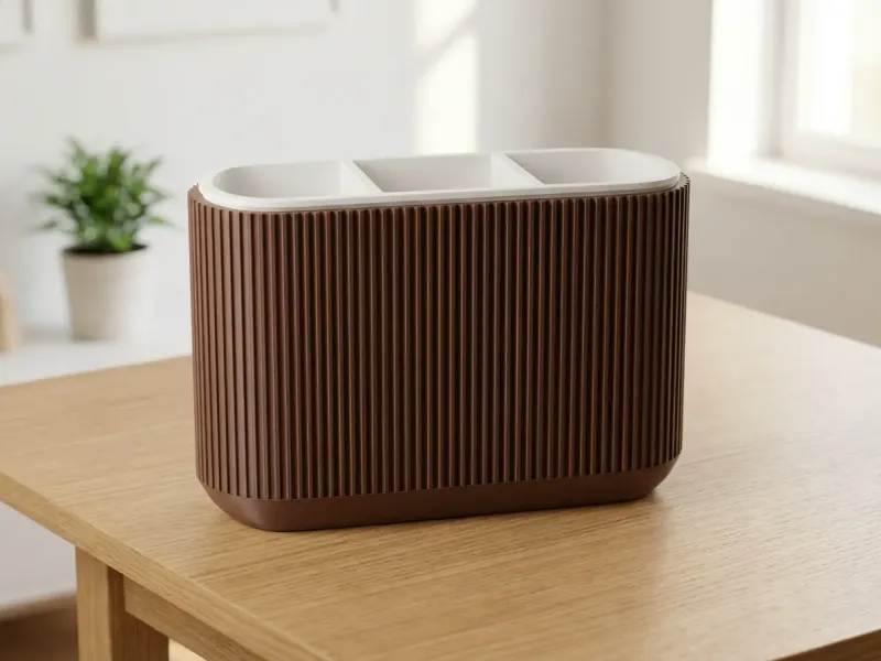 Ribbed Cutlery Organizer Caddy