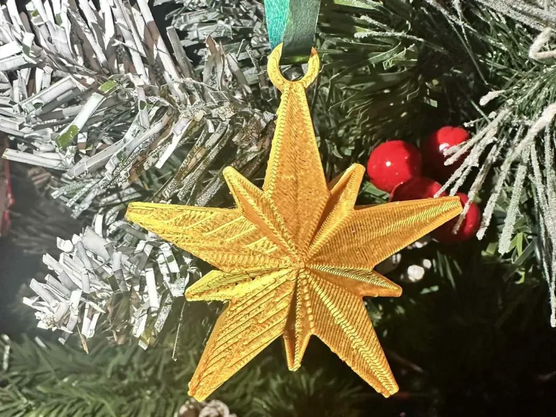 Boule suspendue Étoile de Noël complète à 10 branches
