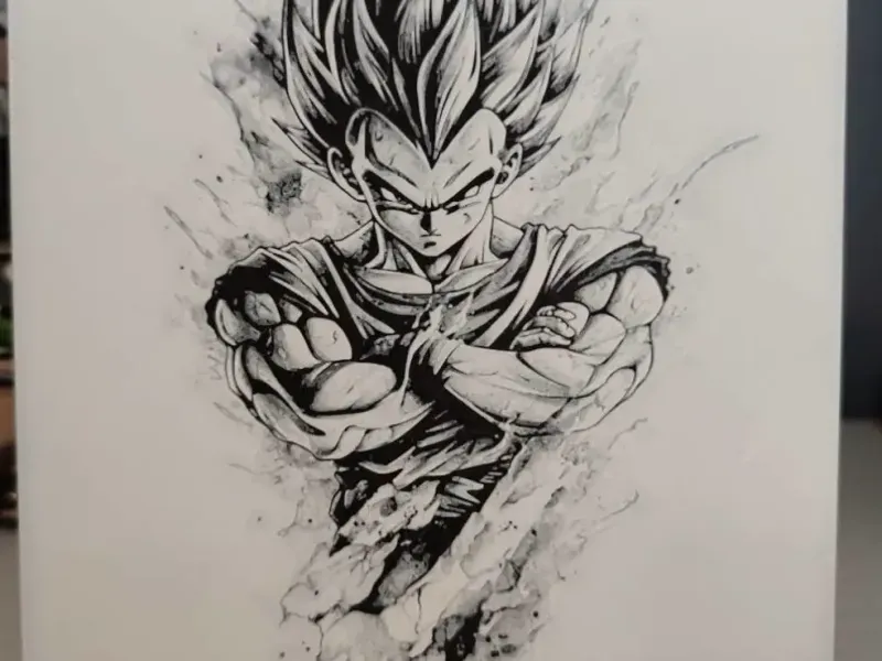 Hueforge Vegeta in pencil style