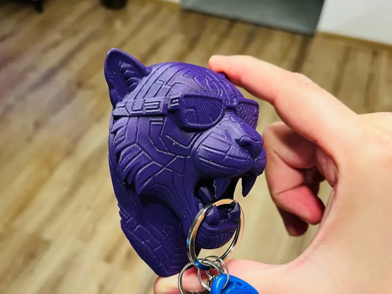 Cyberpunk Tiger wall mounted key holder head decor