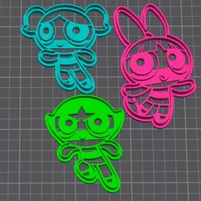 The Powerpuff Girls  Cookie Cutter Set – 3D Printable STL