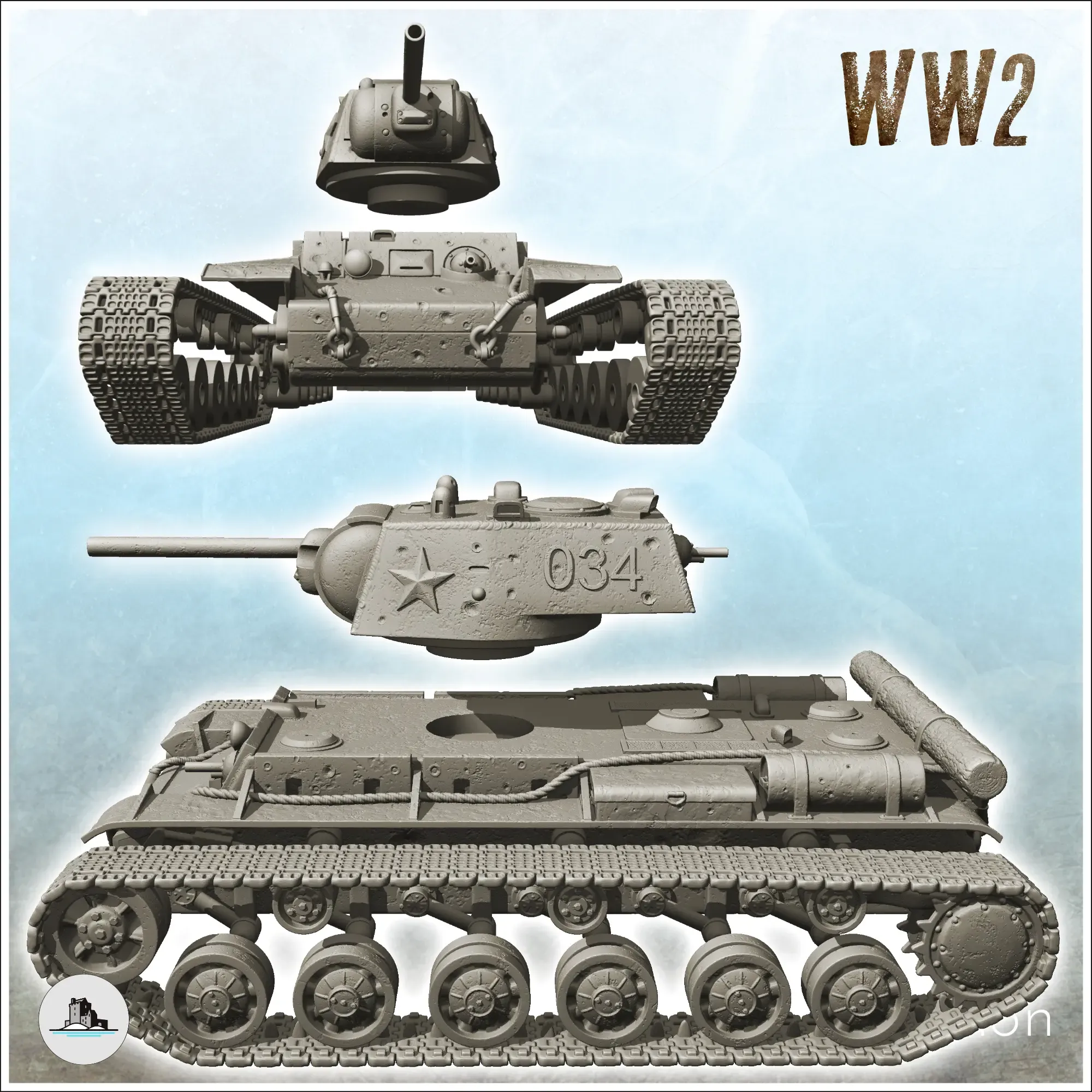 КV-1 M1941 - Russia USSR WW2 Flames of War Bolt Action