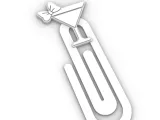 Paperclip cup with bow - bookmark-1
