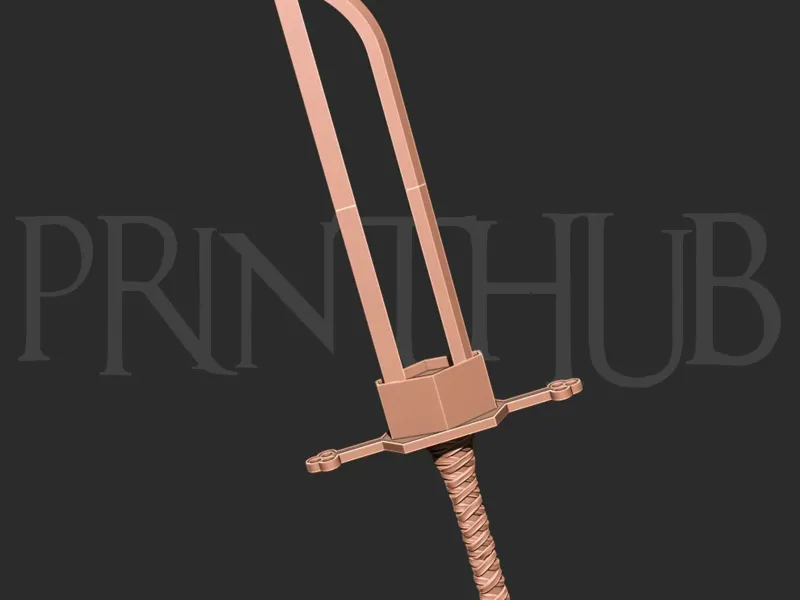 Tiburon Harribel sword from Bleach for 3d print cosplay stl