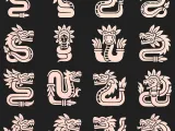 Kukulcan Maya Feathered Serpent Pack - 16 Unique 3D & Vector-2