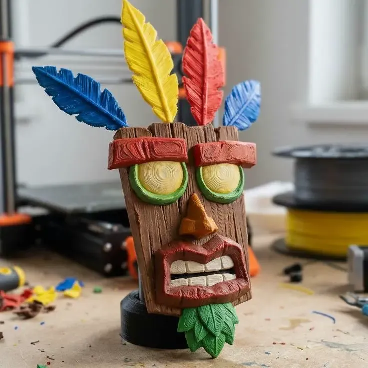 Stylized Aku-Aku: The Chibi Guardian