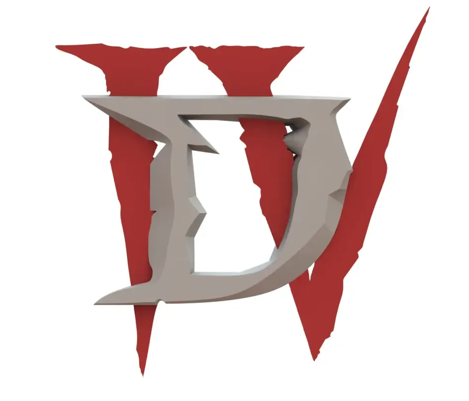 Diablo IV Logo (With base and without base)