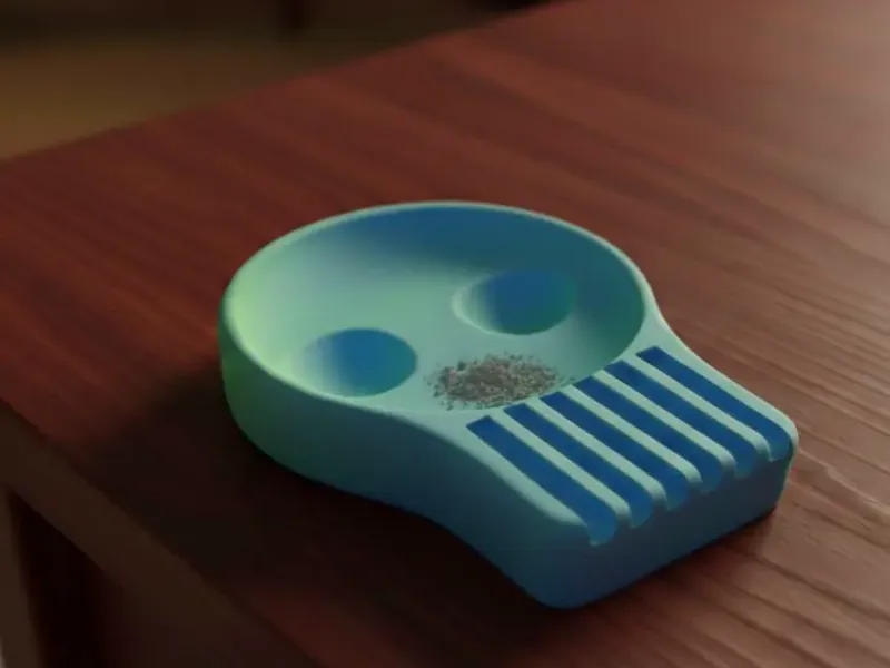 skull-shaped ashtray