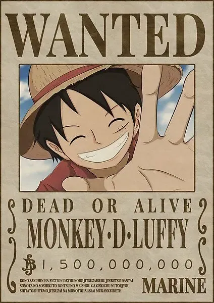 Luffys Fahndungsplakat