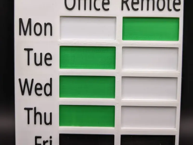 WFH Office Door Calendar