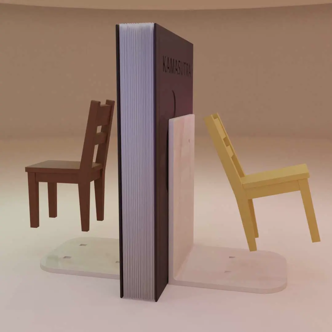 Wooden Chair Bookend