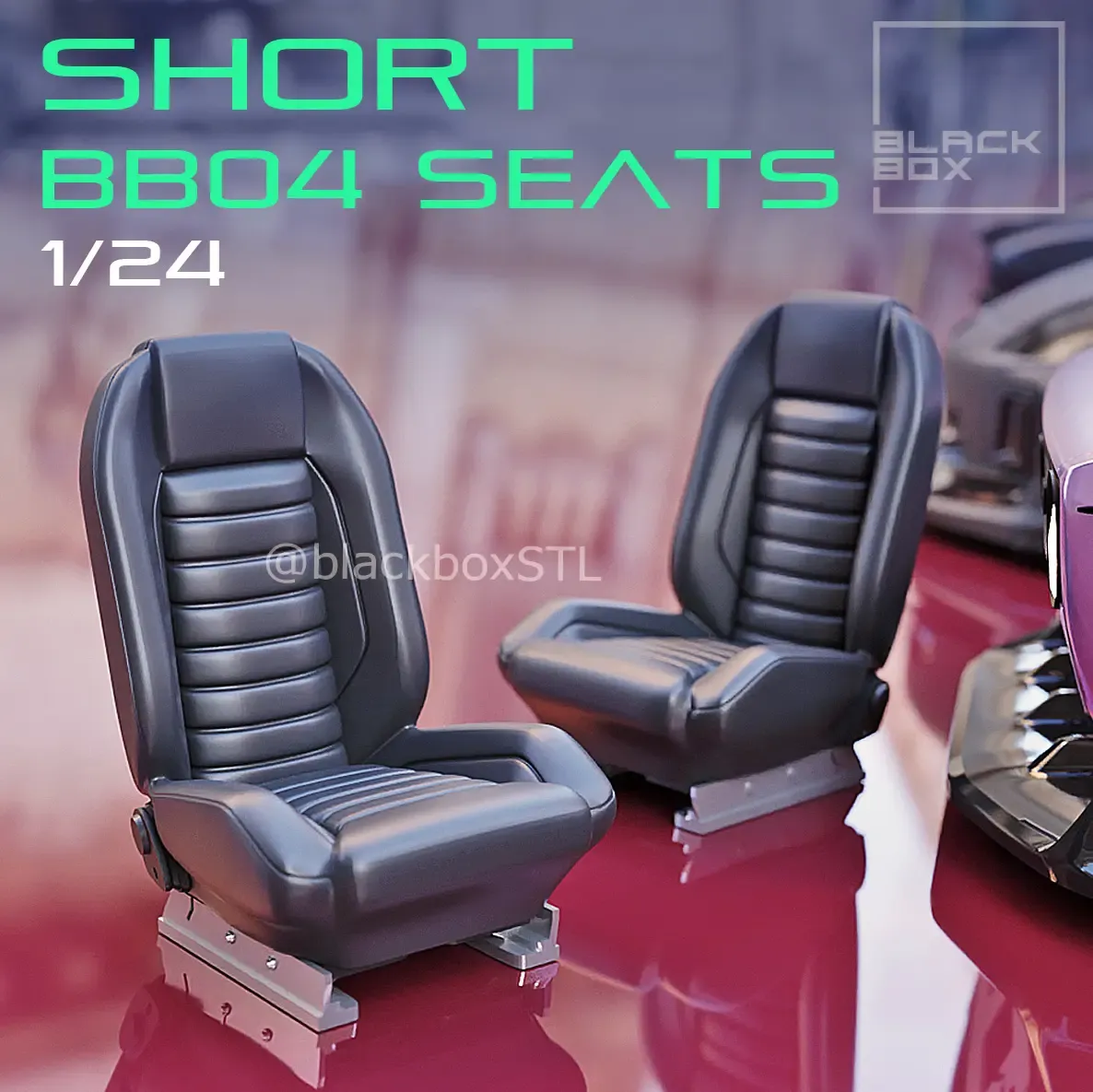 SHORT SEAT BB04 FOR DIECAST AND MODELKITS 1-24TH