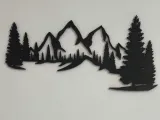 Mountain & Pine Trees Wall Art-0