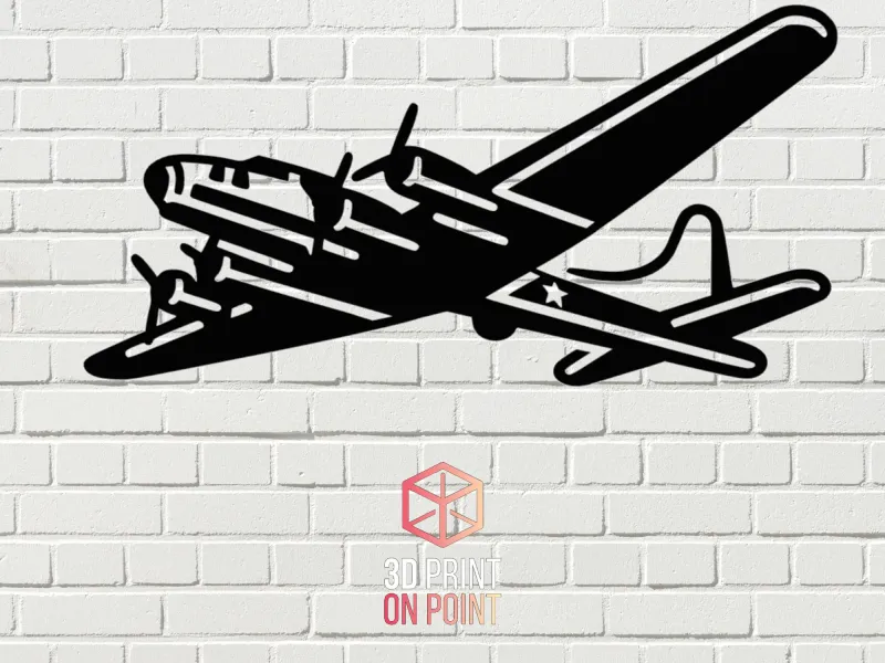 B-17 FLYING FORTRESS WARBIRD WW2 | 2D WALL ART