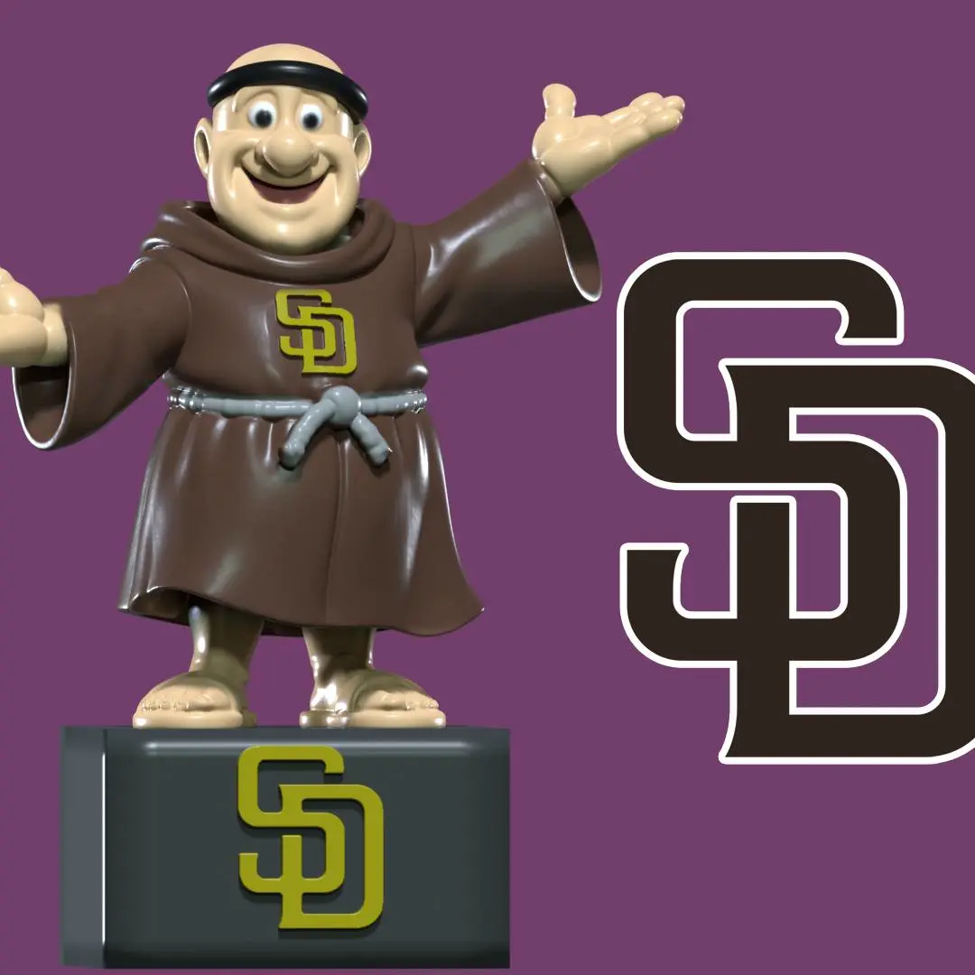 MLB - san diego padres mascot statue - 3d Print