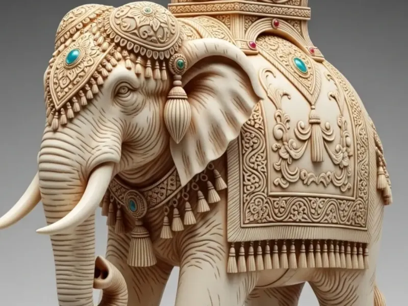 Elefante ornado para festival