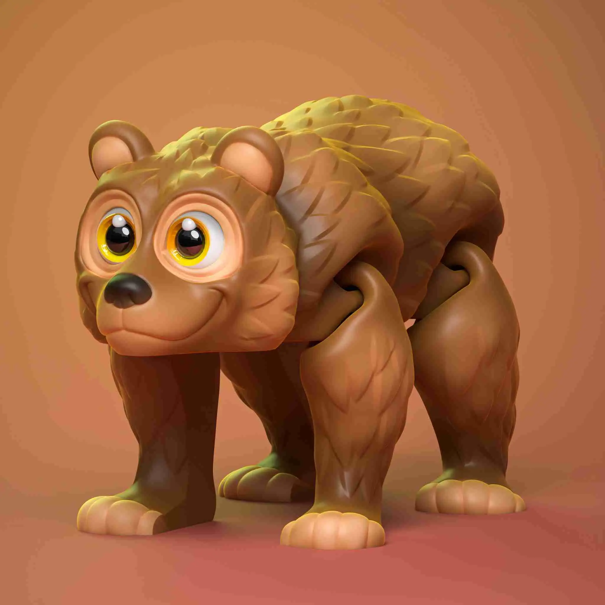 Cute Flexi Bear (PRINT IN PLACE)