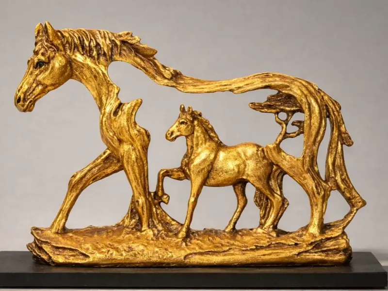 At Heykeli – Anne ve Tay – 3D Baskı İçin Organik Sanat STL