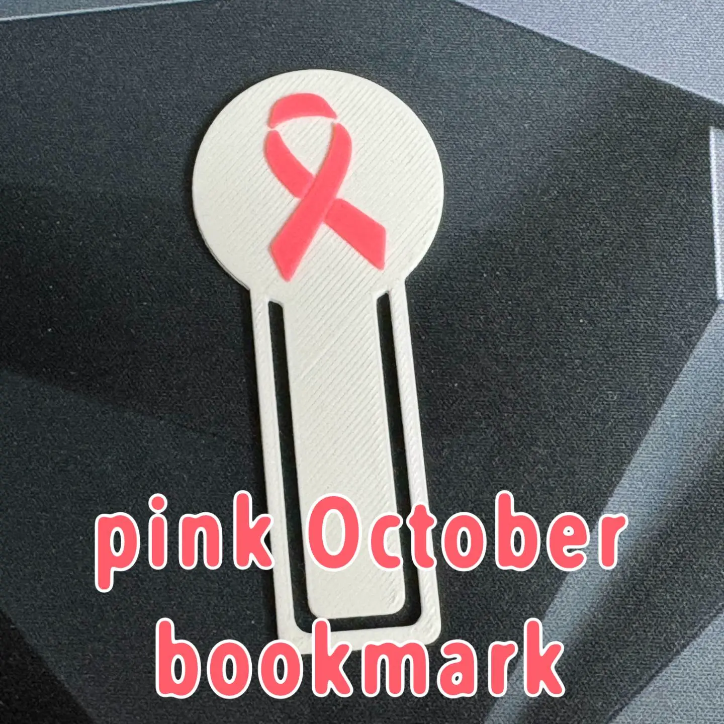 3D Printer Files | 3MF File | Pink October bookmark | Creality Cloud