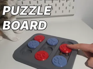 Cat treat puzzle board