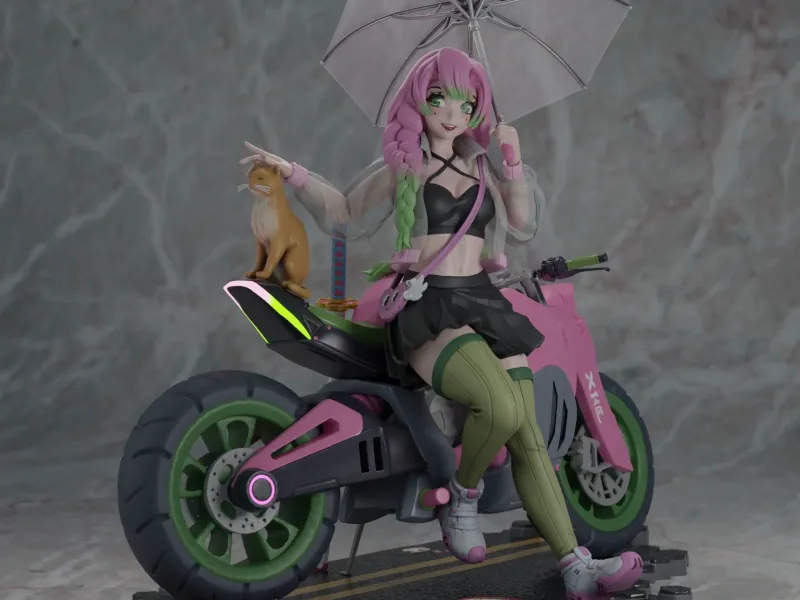 Actionfigur Anime Anime Demon Slayer Mitsuri Cyberpunk