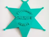 Sheriff star badge keychain-0