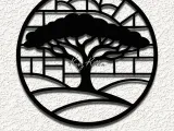 acacia tree glass wall art home decor-0