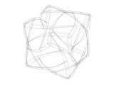 Wireframe Shape Geometric Complex Cube-4
