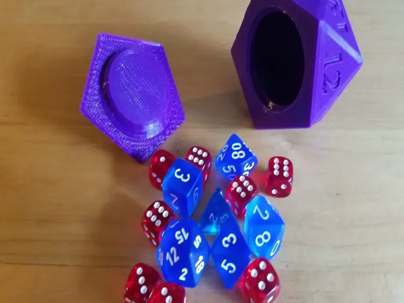 D20 Countdown Dice Holder (Screw top)