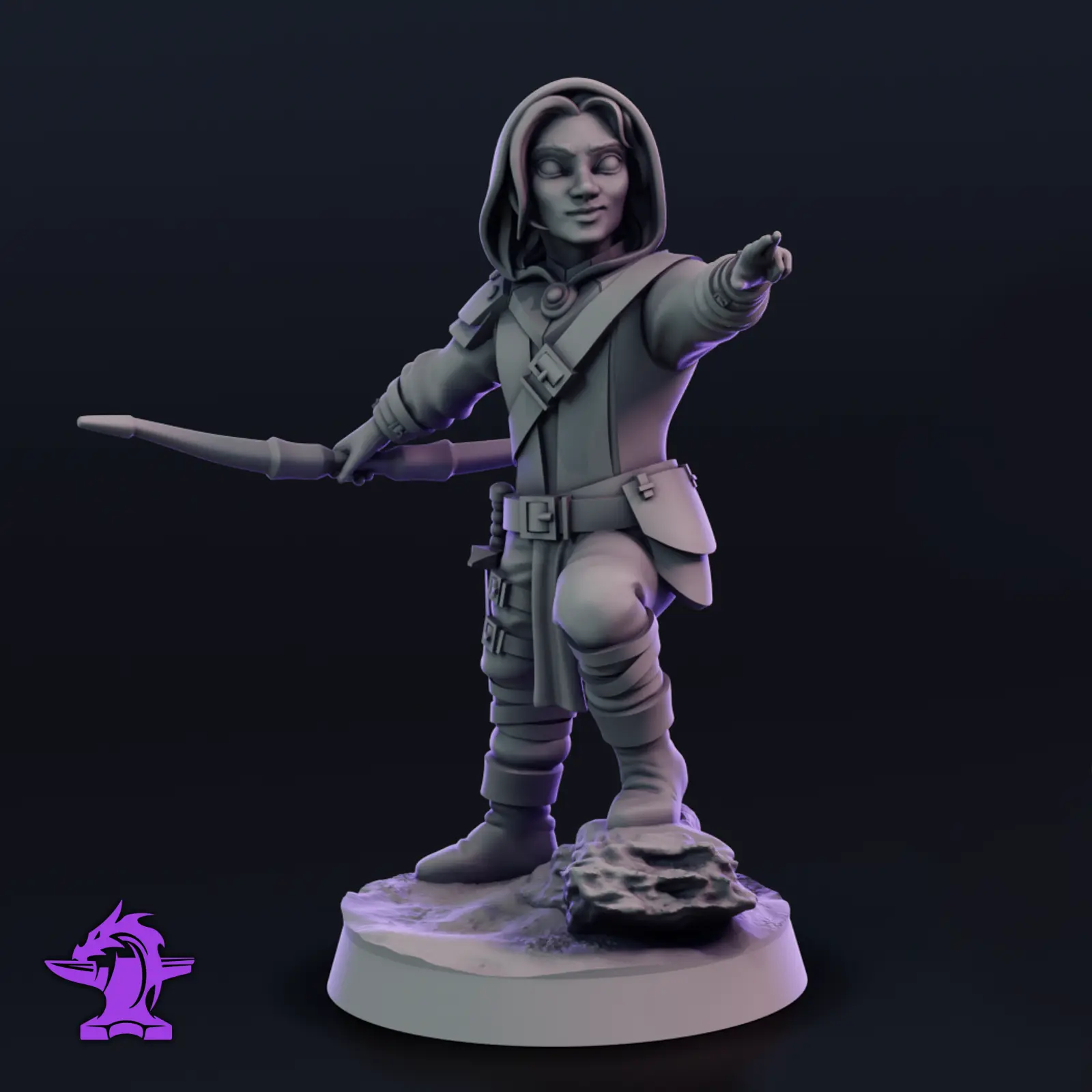 Cazador, Ranger, Pícaro | Miniatura 32mm | Enano, Halfling, gnomo