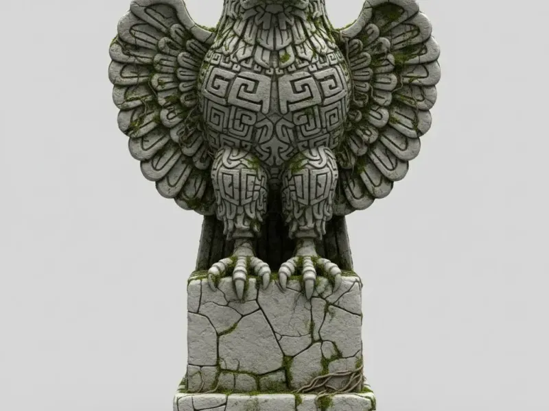 Temple Sky Eagle – Ancient Guardian Relic Diorama