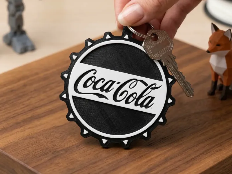 LLavero de Tapitas de Gaseosas - Coca Cola