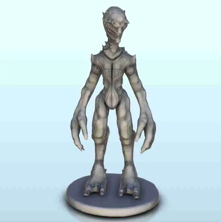 Alien con manos y pies grandes 2 - miniaturas ciencia ficción