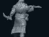 Elf warrior with a dagger and a crossbow-4