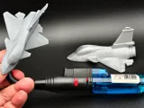 J-10 Fighter Jet, Simulating Afterburner Flame with a Lighter-5