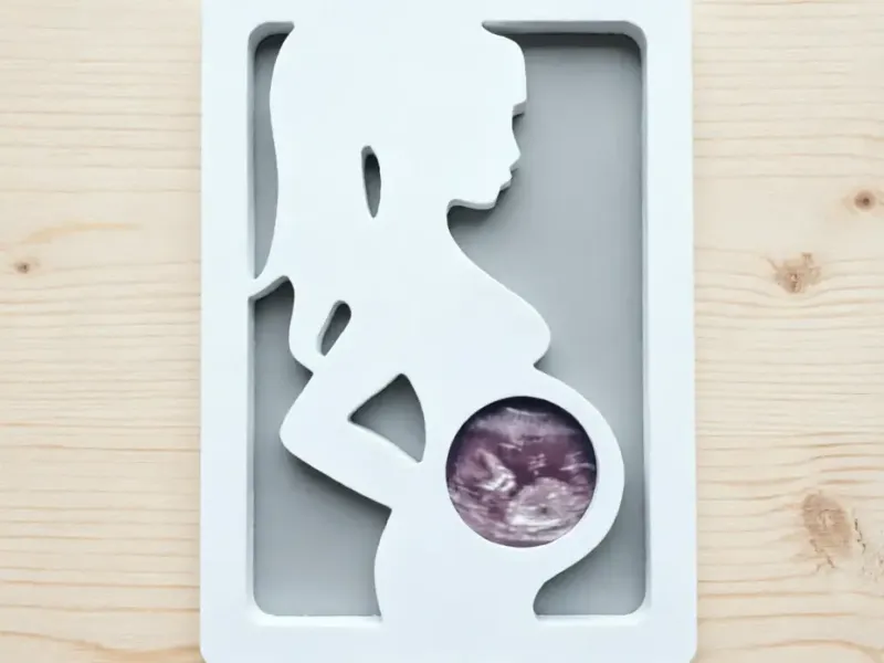 A frame for a photo of an ultrasound of a baby