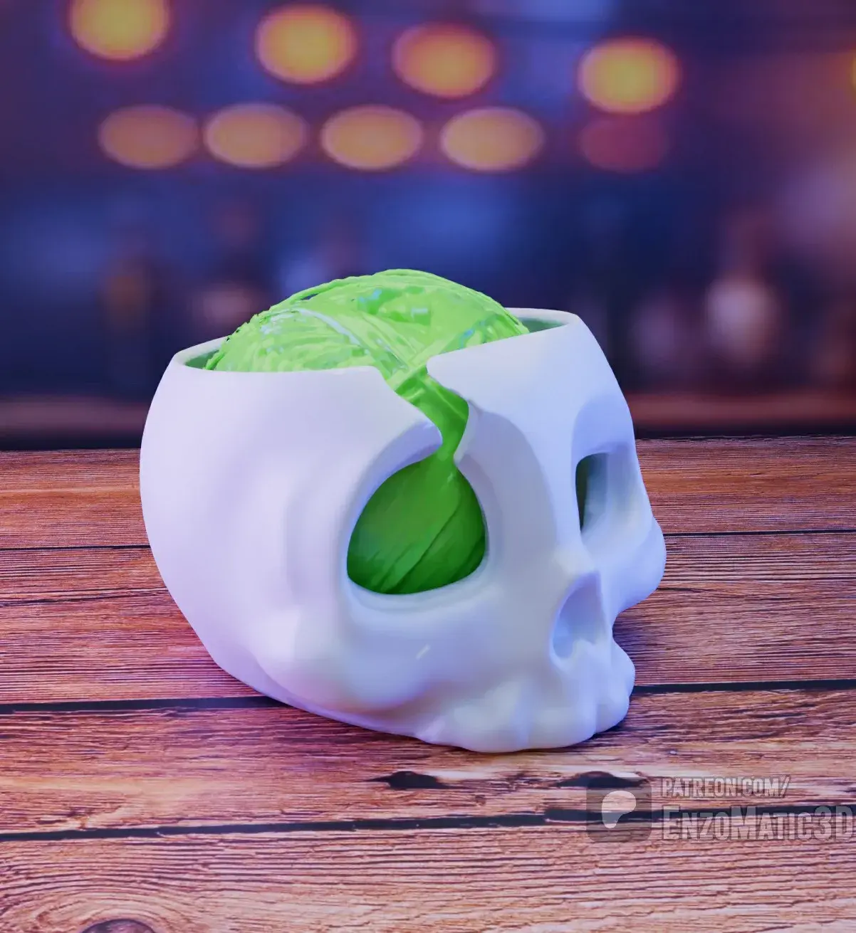 Spooky Halloween Skull bowl - Crochet Yarn Bowl -  STL