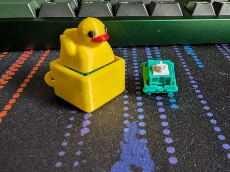 Fidget Duck Keycap Keychain