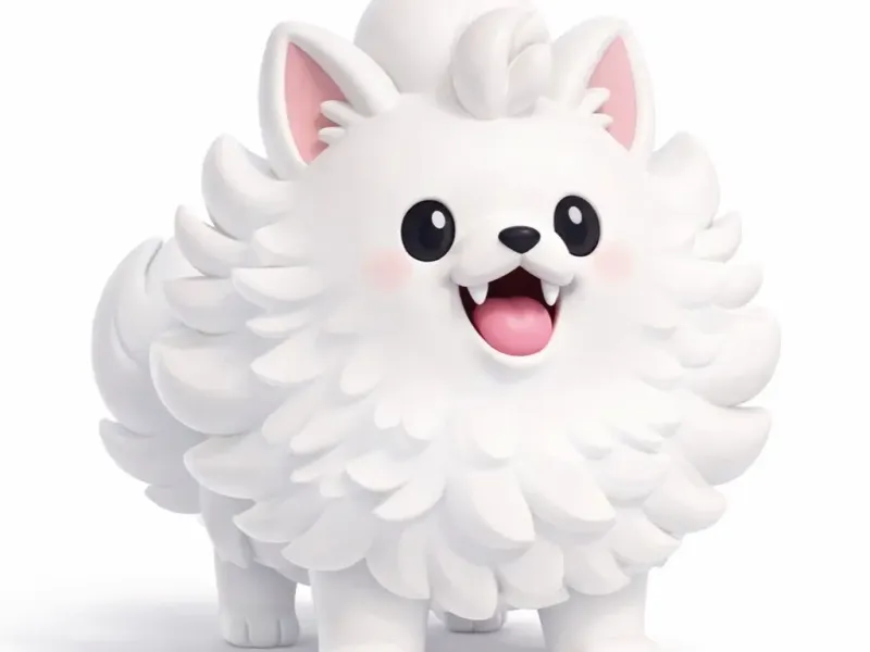Pombon pokemon - White Spitz